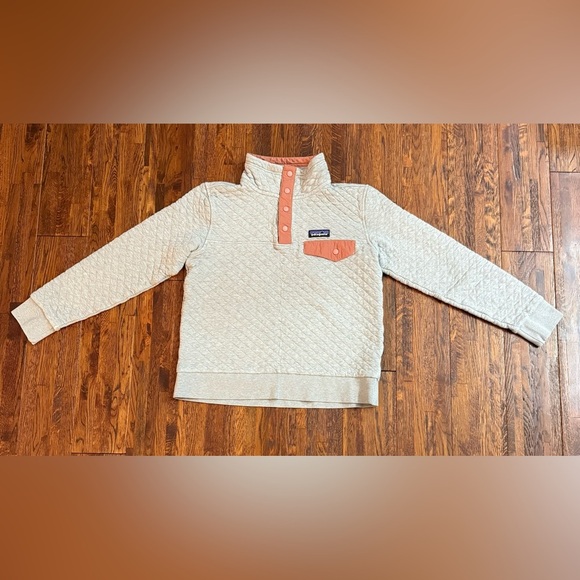 PATAGONIA W’s Organic Cotton Quilt Snap-T Pullover in Gray and Coral Size Small - Picture 3 of 7